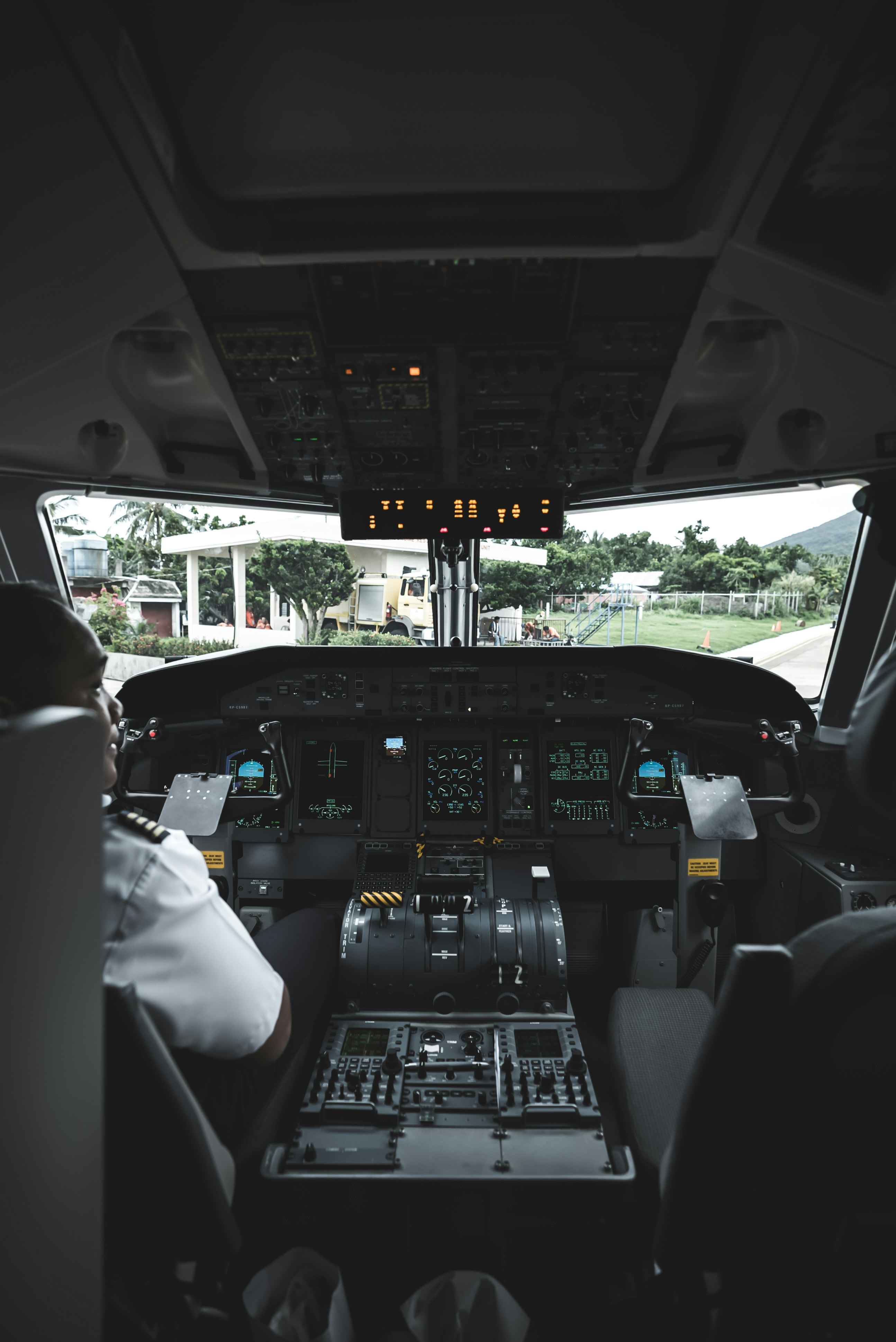 pilot inside operating the aircraft